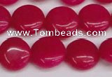 CCN3819 15.5 inches 14mm flat round candy jade beads wholesale