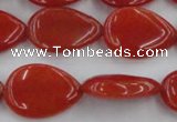CCN3878 15.5 inches 15*20mm flat teardrop candy jade beads