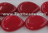 CCN3894 15.5 inches 18*25mm flat teardrop candy jade beads