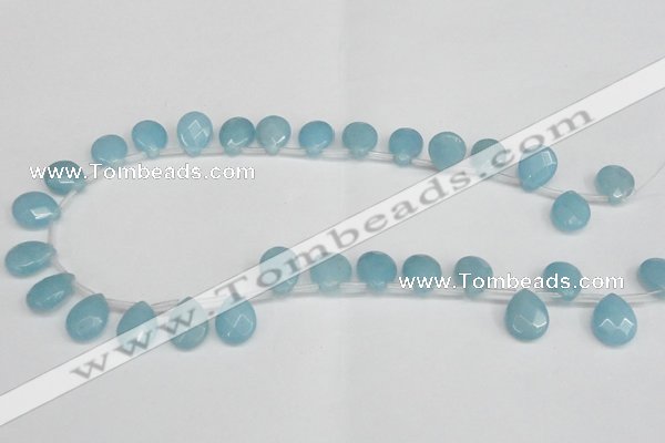 CCN3937 Top-drilled 12*15mm briolette candy jade beads wholesale