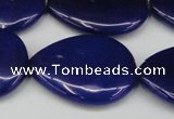 CCN3978 15.5 inches 30*40mm flat teardrop candy jade beads