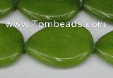 CCN3979 15.5 inches 30*40mm flat teardrop candy jade beads