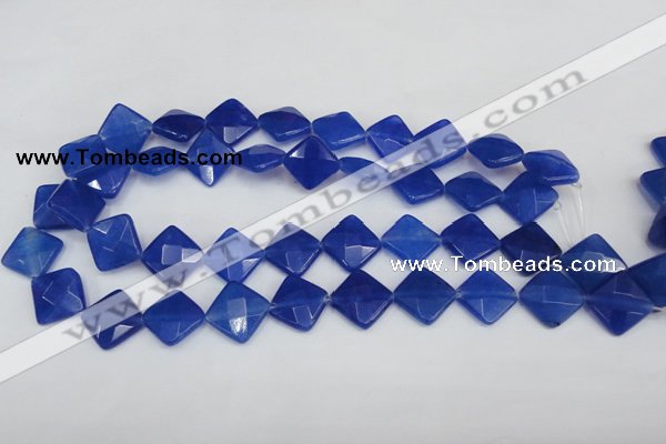 CCN406 15.5 inches 15*15mm faceted diamond candy jade beads