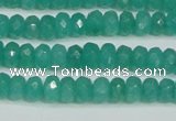 CCN4137 15.5 inches 4*6mm faceted rondelle candy jade beads