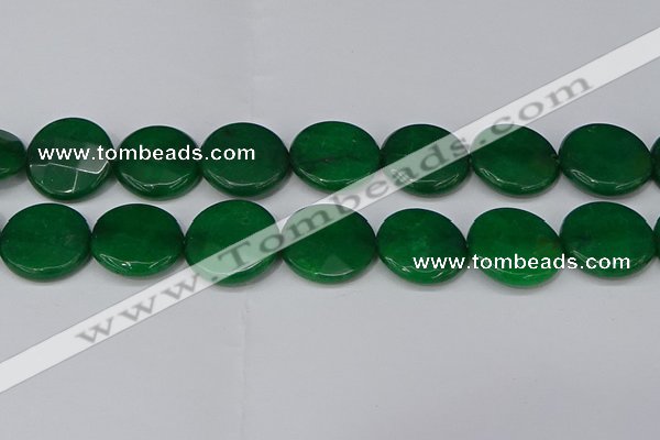 CCN4192 15.5 inches 20mm faceted coin candy jade beads wholesale