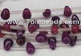 CCN431 15.5 inches Top-drilled 6*9mm teardrop candy jade beads