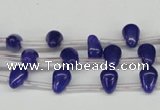 CCN441 15.5 inches Top-drilled 6*9mm teardrop candy jade beads