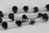 CCN442 15.5 inches Top-drilled 6*9mm teardrop candy jade beads