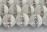 CCN4602 15.5 inches 10mm round candy jade with rhinestone beads