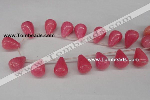 CCN465 15.5 inches Top-drilled 18*25mm teardrop candy jade beads