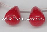 CCN466 15.5 inches Top-drilled 18*25mm teardrop candy jade beads