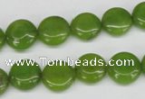 CCN482 15.5 inches 12mm flat round candy jade beads wholesale