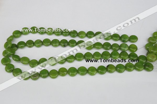 CCN482 15.5 inches 12mm flat round candy jade beads wholesale