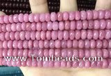 CCN5140 15 inches 5*8mm faceted rondelle candy jade beads
