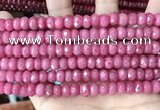 CCN5141 15 inches 5*8mm faceted rondelle candy jade beads