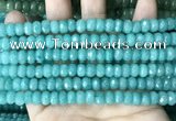 CCN5151 15 inches 5*8mm faceted rondelle candy jade beads