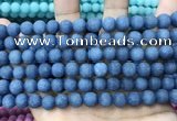 CCN5612 15 inches 8mm round matte candy jade beads Wholesale