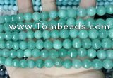 CCN5672 15 inches 8mm faceted round candy jade beads