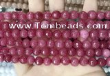 CCN5727 15 inches 8mm faceted round candy jade beads