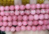 CCN5802 15 inches 10mm faceted round candy jade beads