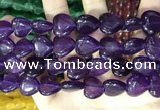 CCN5949 15 inches 14*14mm heart candy jade beads Wholesale