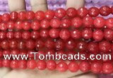 CCN6304 15.5 inches 8mm faceted round candy jade beads Wholesale