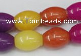 CCN723 15.5 inches 12*16mm rice candy jade beads wholesale