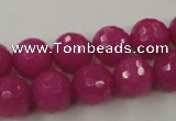 CCN771 15.5 inches 6mm faceted round candy jade beads wholesale