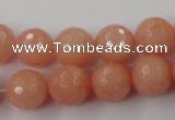 CCN843 15.5 inches 14mm faceted round candy jade beads wholesale