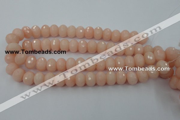 CCN929 15.5 inches 12*16mm faceted rondelle candy jade beads