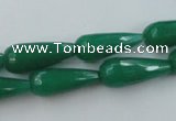 CCN978 15.5 inches 9*22mm faceted teardrop candy jade beads
