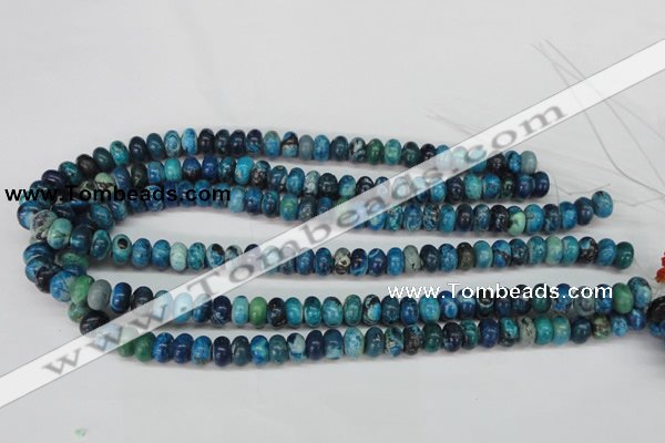CCO171 15.5 inches 6*10mm rondelle dyed natural chrysotine beads