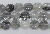 CCQ116 15.5 inches 10mm coin cloudy quartz beads wholesale