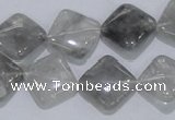 CCQ204 15.5 inches 15*15mm diamond cloudy quartz beads wholesale