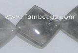 CCQ205 15.5 inches 25*25mm diamond cloudy quartz beads wholesale