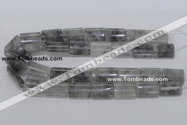 CCQ218 15.5 inches 18*25mm flat column cloudy quartz beads wholesale