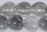 CCQ223 15.5 inches 20*20mm heart cloudy quartz beads wholesale