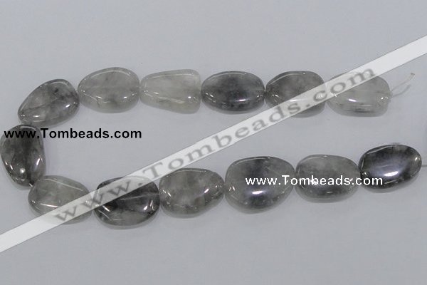 CCQ234 15.5 inches 22*30mm freeform cloudy quartz beads wholesale