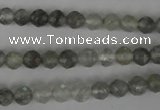 CCQ311 15.5 inches 6mm faceted round cloudy quartz beads wholesale
