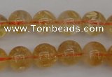 CCR167 15.5 inches 10mm round natural citrine beads wholesale