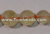 CCR210 15.5 inches 6mm - 14mm faceted round natural citrine beads
