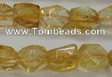 CCR236 15.5 inches 9*12mm nuggets natural citrine gemstone beads