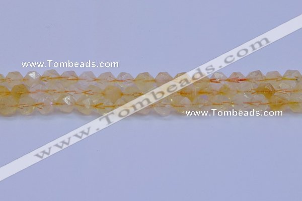 CCR312 15.5 inches 8mm faceted nuggets citrine gemstone beads