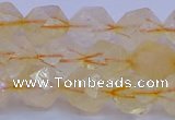 CCR313 15.5 inches 10mm faceted nuggets citrine gemstone beads