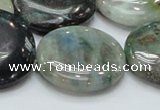 CCS07 15.5 inches 30mm flat round natural chrysocolla gemstone beads