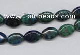 CCS164 15.5 inches 8*12mm oval dyed chrysocolla gemstone beads