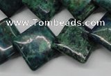 CCS179 15.5 inches 18*18mm diamond dyed chrysocolla gemstone beads