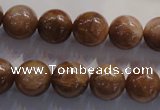 CCS364 15.5 inches 12mm round A grade natural golden sunstone beads