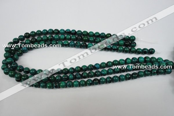 CCS402 15.5 inches 8mm round dyed chrysocolla gemstone beads