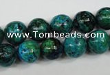 CCS404 15.5 inches 12mm round dyed chrysocolla gemstone beads